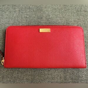 NWT red Kate Spade leather wallet